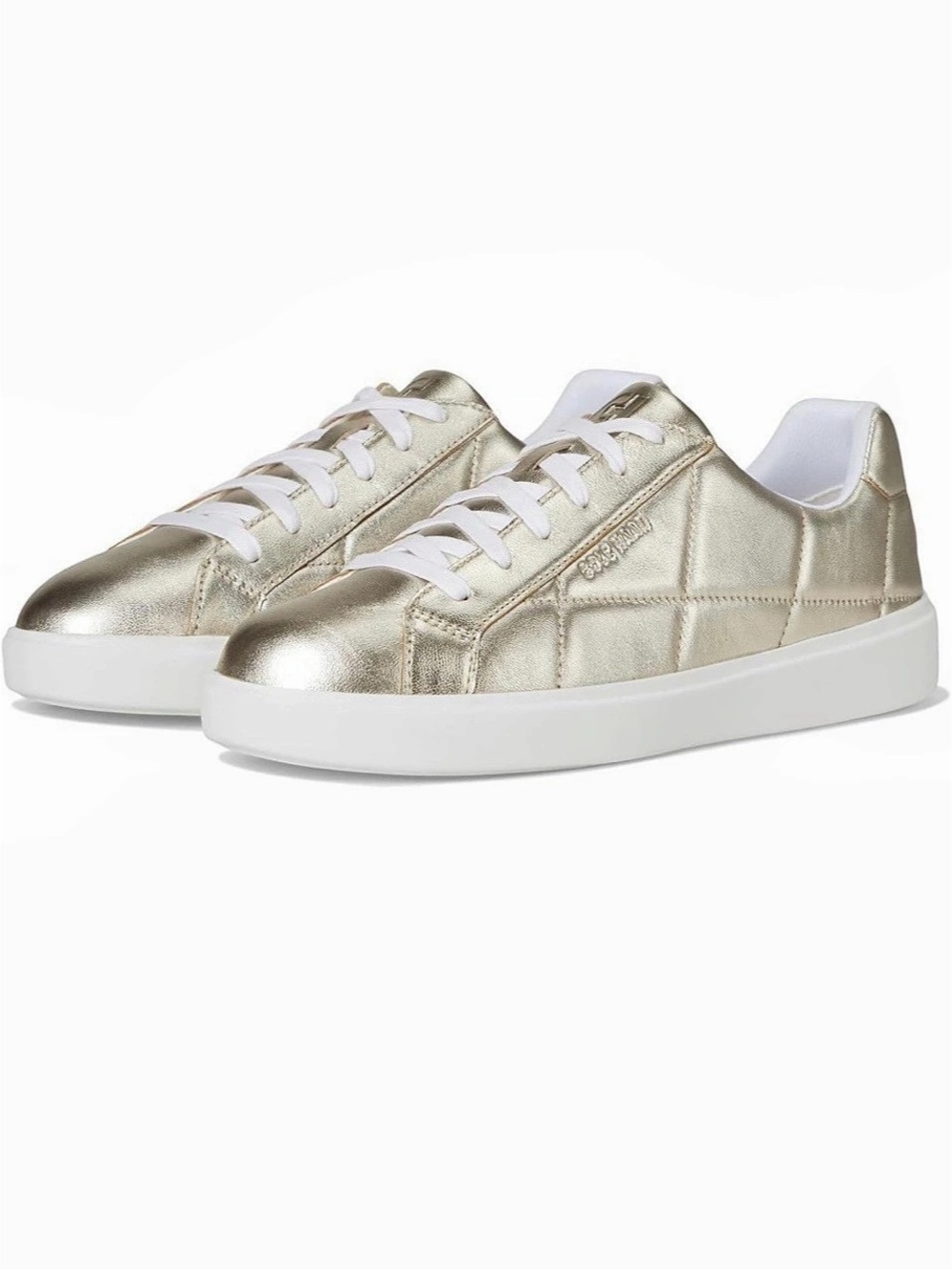 GUESS Loven Sneaker Metallic Gold Quilted Sneakers